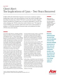 Client Alert: The Implications of Cyan – Two Years Removed