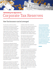 Corporate Tax Reserves Report