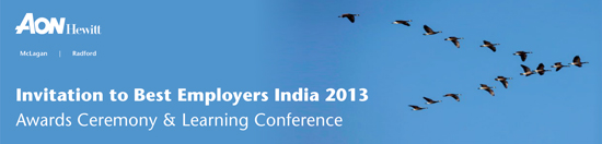 Invitation to Aon Hewitt Best Employers India 2013 | Awards Ceremony & Learning Conference 