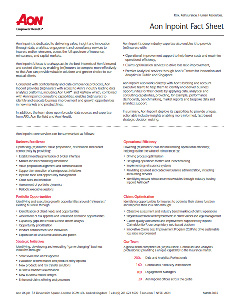 Aon Inpoint Fact Sheet