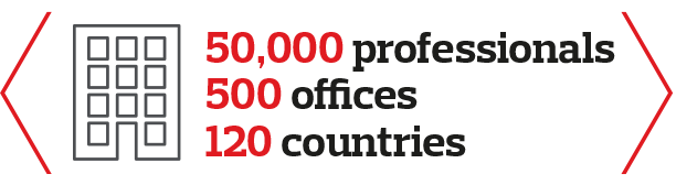 50,000 professionals. 500 offices. 120 countries