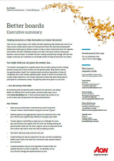 Better Boards Executive Summary